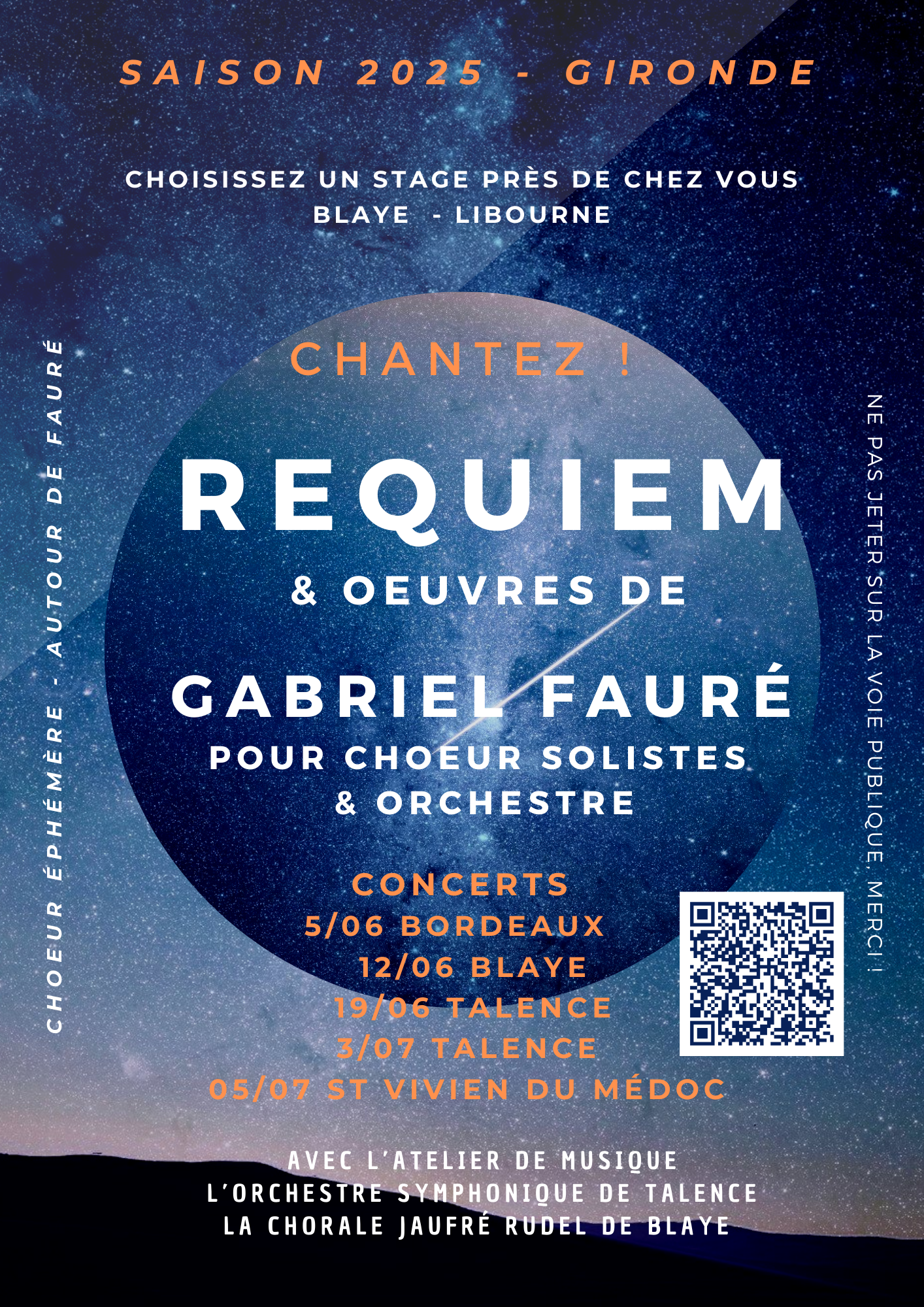 Requiem Faure Stage Choeur éphémère